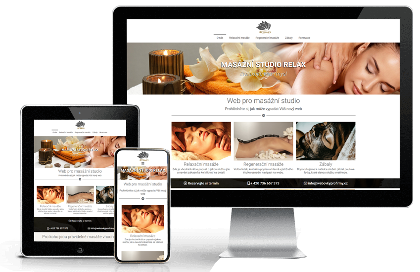 Webové stránky pro masážní salóny